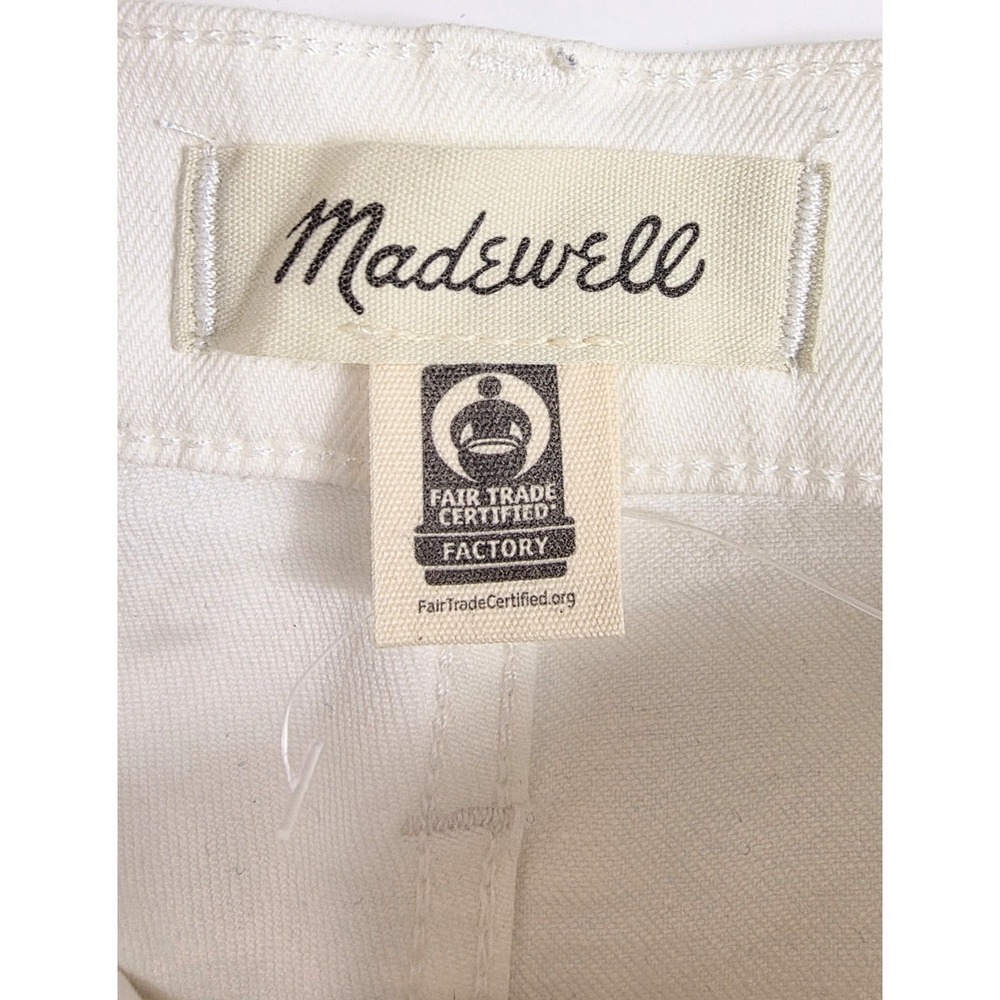 Madewell White Raw Hem "The Perfect Vintage Jeans" Women's Petite Size 31 NWOT - Picture 7 of 8